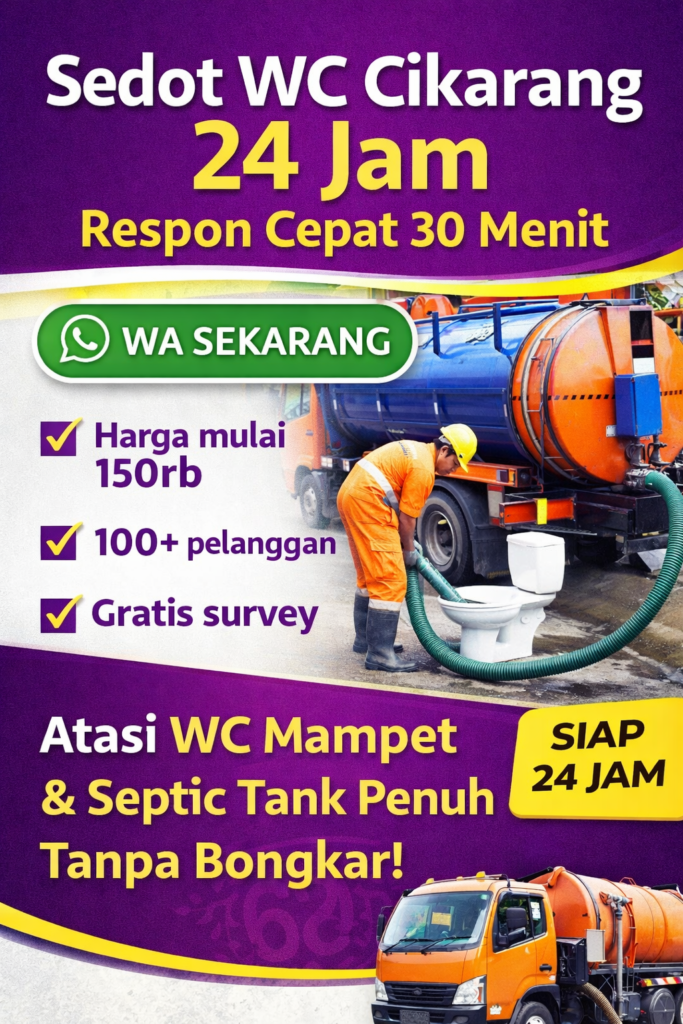 jasa sedot wc cikarang murah